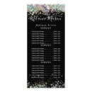 Search for menu rack cards Makeup artist