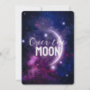 Search for galaxy baby shower invitations Over the moon