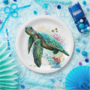 Search for sea turtle paper plates Ocean life