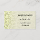 Search for fall leaves business cards Green