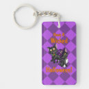 Search for halloween key rings Black cat