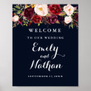 Search for floral welcome wedding signs Burgundy