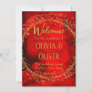 Search for red black gold wedding invitations Glitter