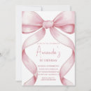 Search for pink bow birthday invitations Modern