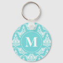 Search for turquoise pattern key rings Damask