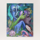 Search for faces abstract art puzzles Women