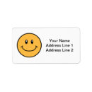 Search for emoticon return address labels Happy