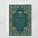 Search for emerald green quinceanera invitations Tiara crown