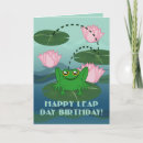 Search for leap day birthday cards Frog