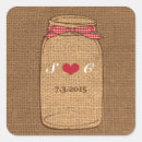 Search for burlap wedding stickers Mason jar
