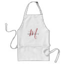 Search for red monogram aprons Black red white