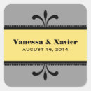 Search for grey and yellow wedding stickers Modern