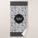 Search for black and white bath towels Vintage