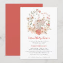 Search for coral baby shower invitations Vintage