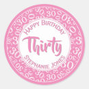 Search for 30th birthday celebration stickers Thirty