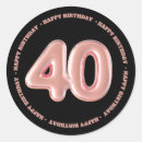 Search for elegant stylish birthday parties stickers Forty
