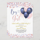 Search for navy and blush gender reveal invitations For her