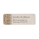 Search for burlap wedding return address labels Shabby