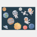 Search for planets wrapping paper watercolor