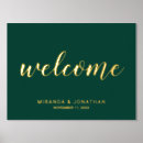 Search for emerald green wedding signs Welcome