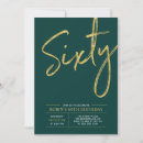Search for green 60th birthday invitations Simple