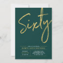 Search for green 60th birthday invitations Typography