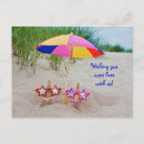 Search for colourful umbrella postcards Beach