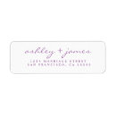 Search for lavender wedding return address labels Modern typography