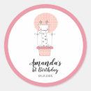 Search for pink hot air balloon stickers Giraffe