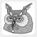 Search for owl tattoo stickers Zen doodle style