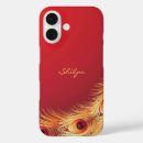 Search for bird feather iphone cases Red