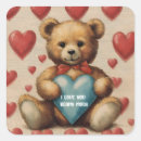 Search for i love teddy bears stickers Red