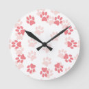Search for dog paw clocks Pink