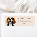 Search for cute beagle return address labels Watercolor