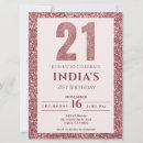 Search for rose gold 21st invitations Girly
