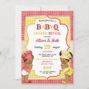 Search for bbq gender reveal invitations Gingham