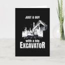 Search for funny construction cards Excavator