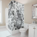 Search for black and white floral shower curtains French country