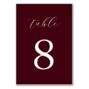 Search for burgundy table cards Modern