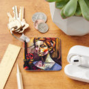 Search for glass square key rings Illustration