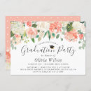 Search for flower graduation invitations Blush