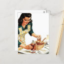 Search for retro cooking postcards Lady