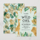 Search for jungle wild one birthday invitations One year old