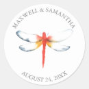 Search for dragonfly wedding stickers Elegant