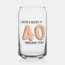 Search for 40th beer glasses Cheers to 40 years