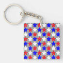 Search for white blue star key rings Usa