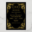 Search for gold foil art deco invitations Simple and modern