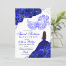 Search for royal blue masquerade party invitations Mis quince anos