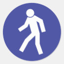 Search for pedestrians stickers Warning