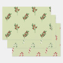 Search for mistletoe wrapping paper Candy canes